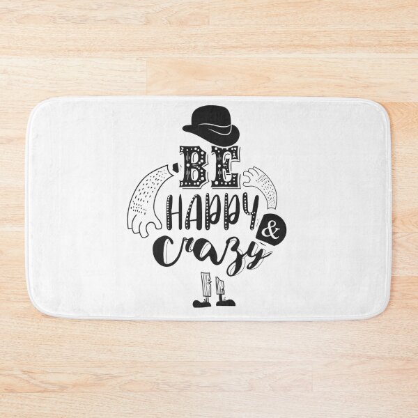Item preview, Be Happy & Crazy designed and sold by BeeMeCreative.