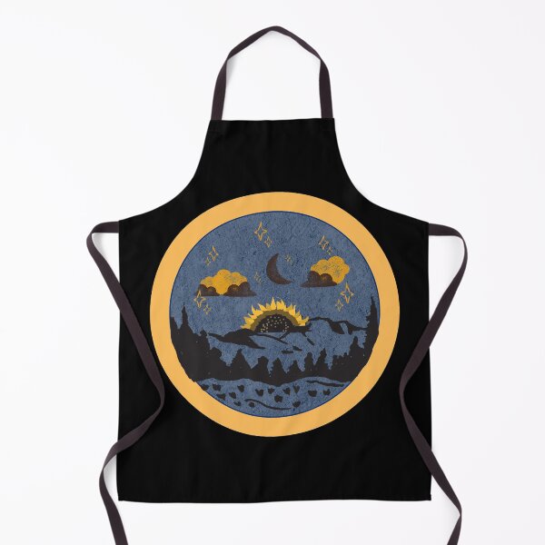 Item preview, Sunflower In The Night - Yellow Distressed Style Badge designed and sold by Onewivnacher.