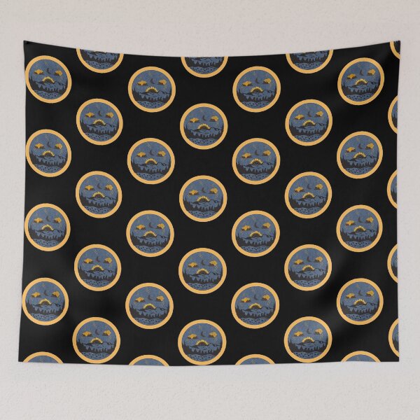 Item preview, Sunflower In The Night  - Yellow Distressed Style Badge designed and sold by Onewivnacher.