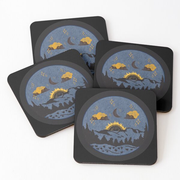 Item preview, Sunflower In The Night  - Black Distressed Style Badge designed and sold by Onewivnacher.