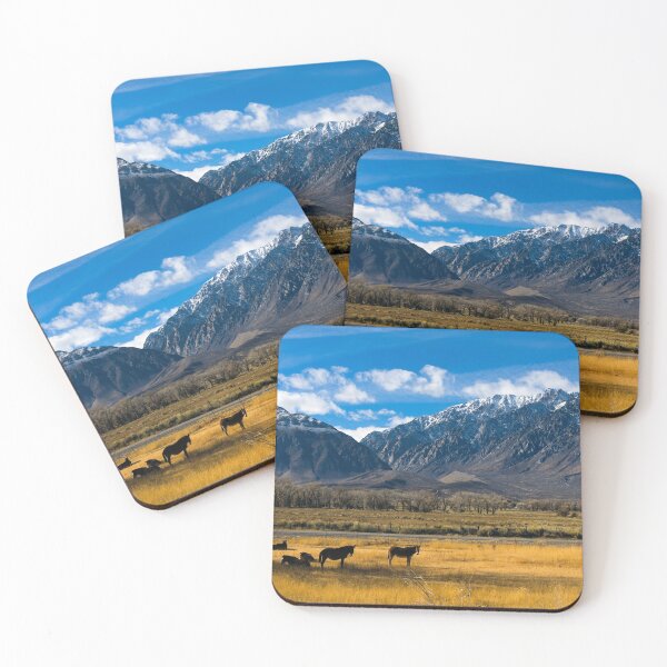 Item preview, Horses grazing in a meadow between U.S. 395 and Lower Rock Creek Road north of Bishop in Mono County, California designed and sold by OrcaNature.