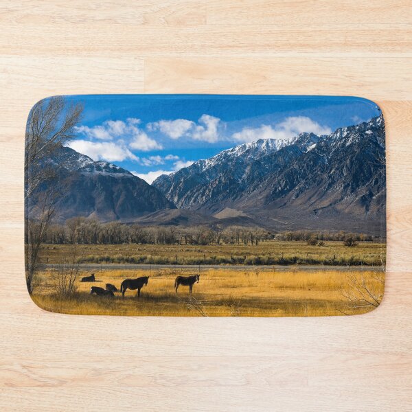 Item preview, Horses grazing in a meadow between U.S. 395 and Lower Rock Creek Road north of Bishop in Mono County, California designed and sold by OrcaNature.