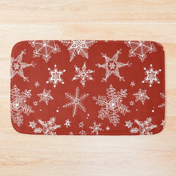 Item preview, Snow flakes (White on red) designed and sold by jaycejvr.