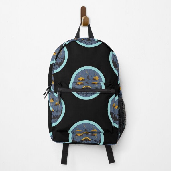 Item preview, Sunflower In The Night - Teal Distressed Style Badge designed and sold by Onewivnacher.