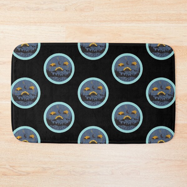 Item preview, Sunflower In The Night  - Teal Distressed Style Badge designed and sold by Onewivnacher.