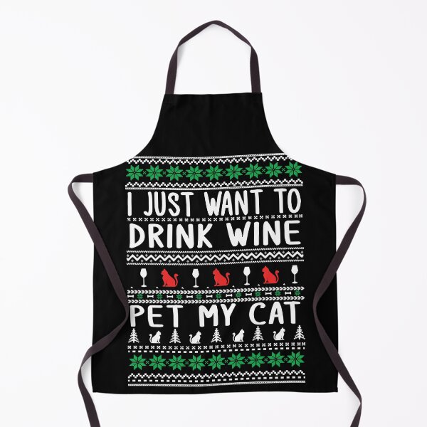 Item preview, I Just Want To Drink Wine And Pet My Dog Ugly Christmas Sweater designed and sold by Proudcastle.
