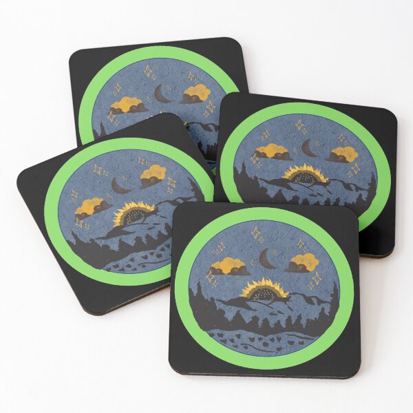 Item preview, Sunflower In The Night  - Green Distressed Style Badge designed and sold by Onewivnacher.