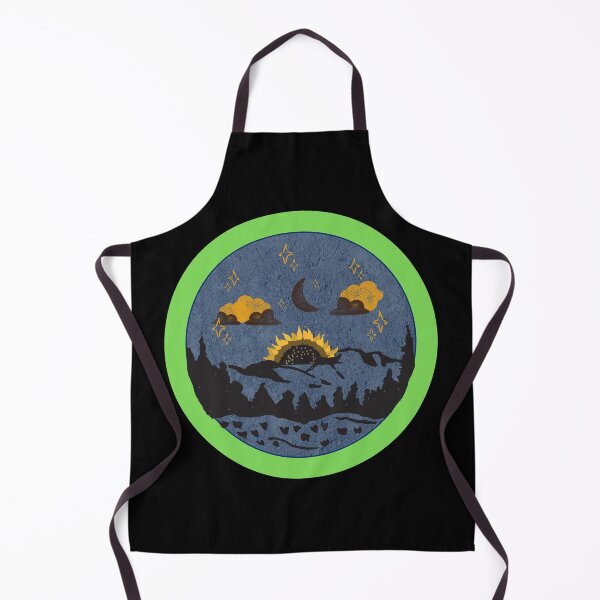 Item preview, Sunflower In The Night - Green Distressed Style Badge designed and sold by Onewivnacher.