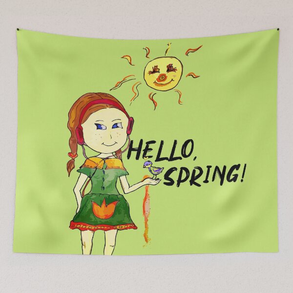 Item preview, Hello, Spring! designed and sold by Dilyana Rumenova - Shantabella.