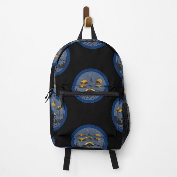 Item preview, Sunflower In The Night - Blue Distressed Style Badge designed and sold by Onewivnacher.