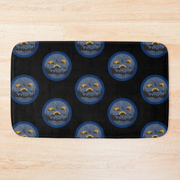 Item preview, Sunflower In The Night  - Blue Distressed Style Badge designed and sold by Onewivnacher.