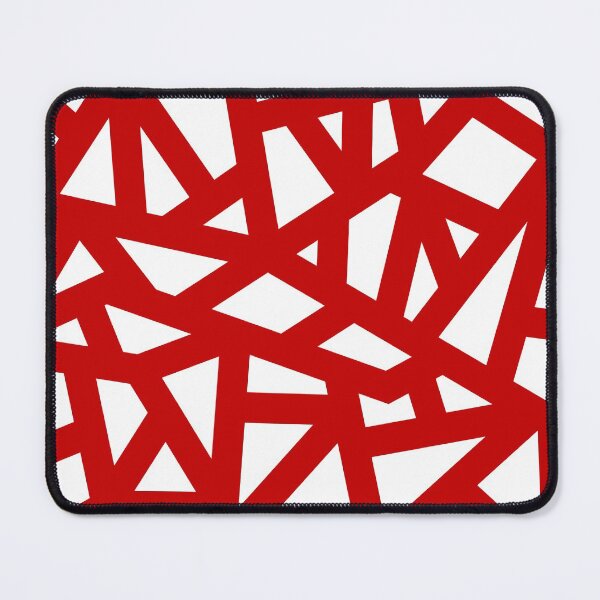 Item preview, Cherry Red Thick Mosaic Lines On White designed and sold by rewstudio.