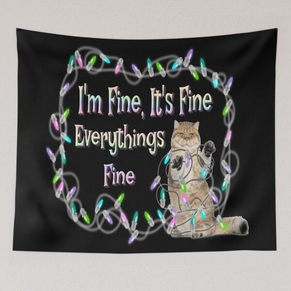 Item preview, It's Fine I'm Fine Everything Is Fine Christmas Lights designed and sold by Paula Helit.