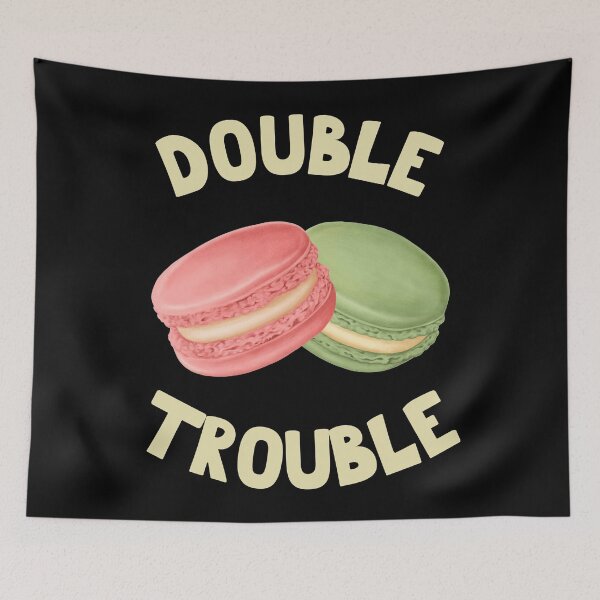 Item preview, Macaroon Double Trouble Macarons Lover Sweet Treat designed and sold by Legit Hooligan.