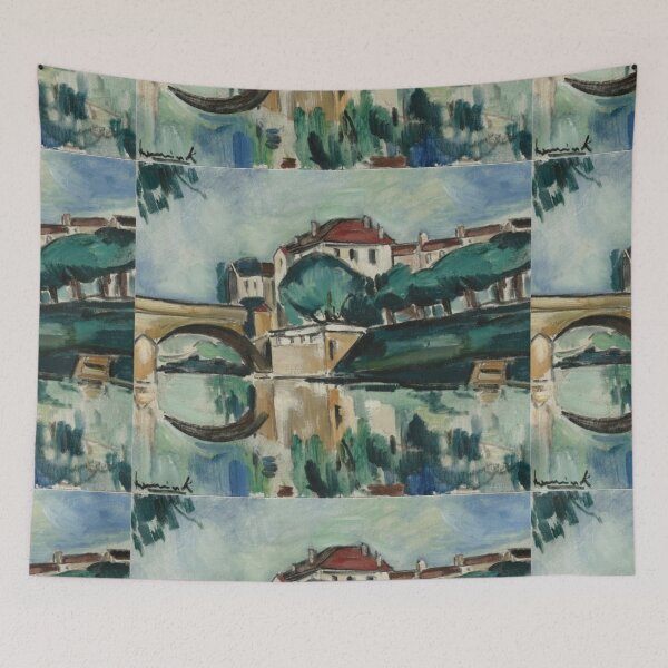 Item preview, The Poissy Bridge (Le pont de Poissy), Maurice de Vlaminck, c.1910, oil on canvas designed and sold by CristalleLisa.