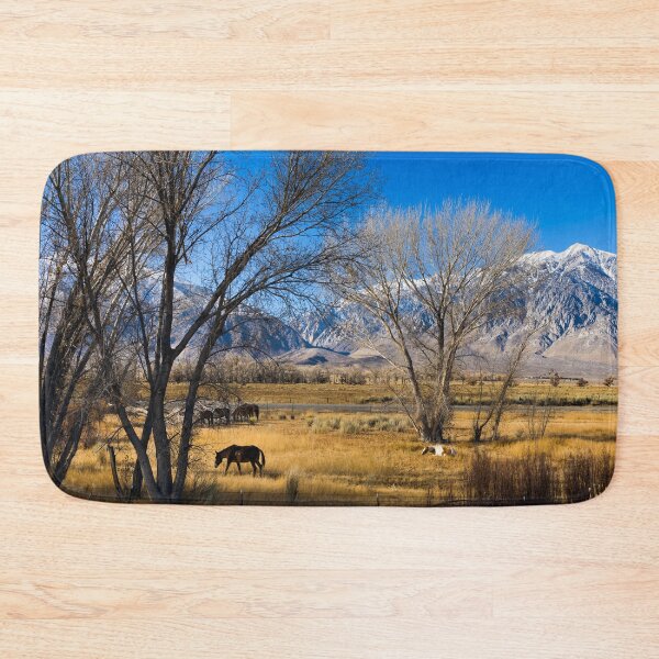 Item preview, Horses grazing in a meadow between U.S. 395 and Lower Rock Creek Road north of Bishop in Mono County, California designed and sold by OrcaNature.
