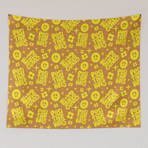 Item preview, Positive Vibes Hippie Repeat Pattern designed and sold by Brand13.