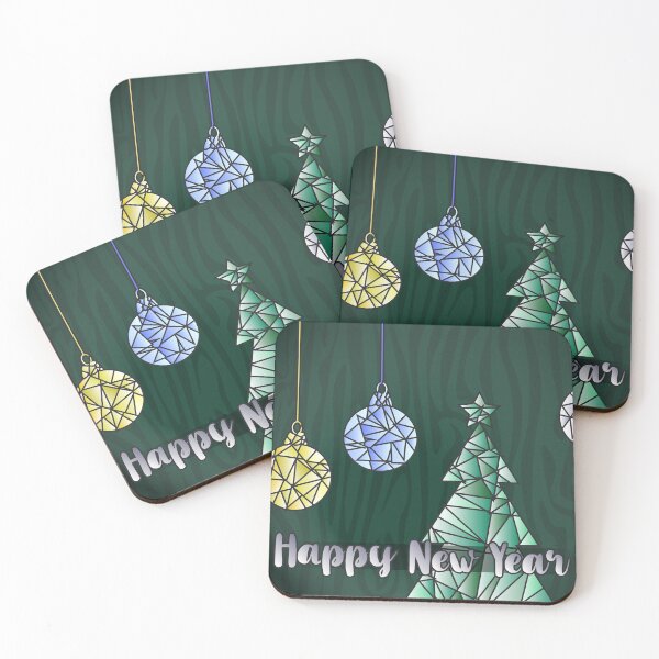 Item preview, Happy New Year wishes low polygonal designed and sold by CutieBlue.