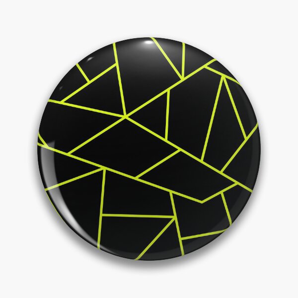 Item preview, Chartreuse Yellow Mosaic Lines On Black designed and sold by rewstudio.