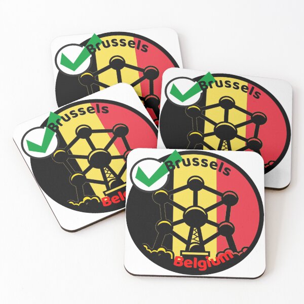 Item preview, Belgium Flag with Atomium Silhouette designed and sold by WhereIsTravis.