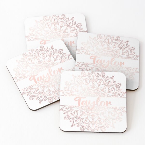 Item preview, First name Taylor mandala in rose gold designed and sold by felinefeelings.
