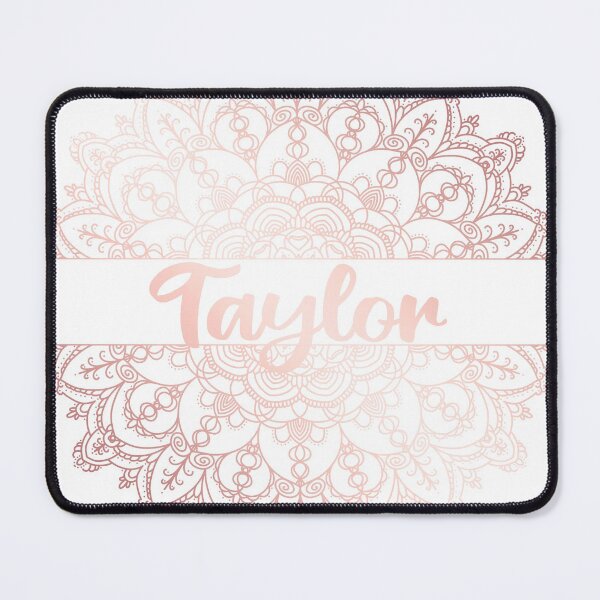 Item preview, First name Taylor mandala in rose gold designed and sold by felinefeelings.