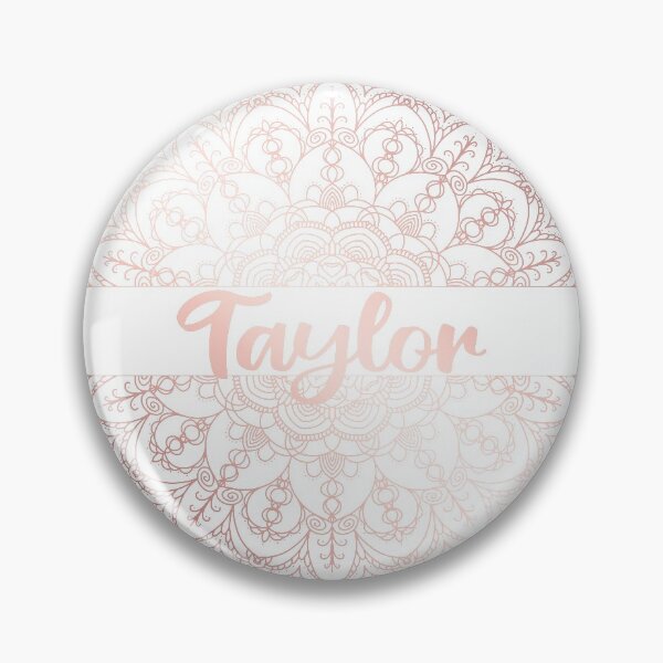 Item preview, First name Taylor mandala in rose gold designed and sold by felinefeelings.