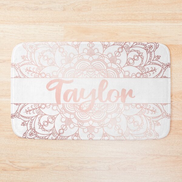 Item preview, First name Taylor mandala in rose gold designed and sold by felinefeelings.