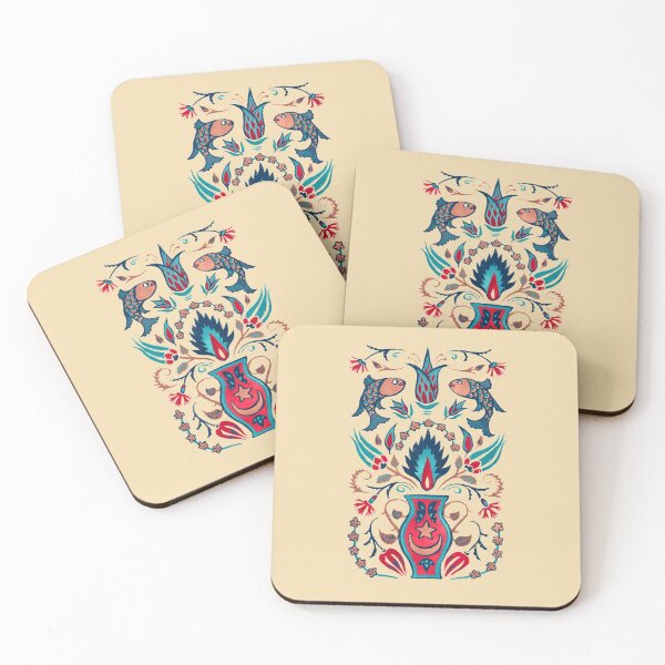 Item preview, Iznik Tile Arts - Teal designed and sold by IZANAMI By Akane Yabushita.