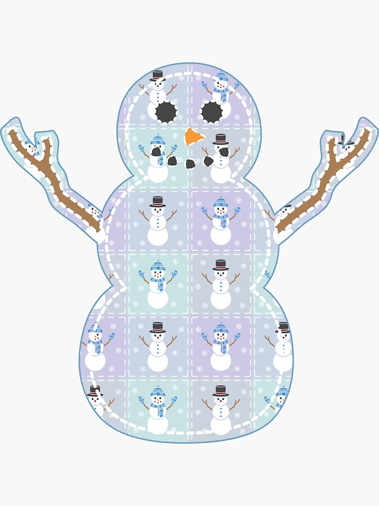 Thumbnail 3 of 3, Sticker, Winter Quilt designed and sold by ValerieDesigns.