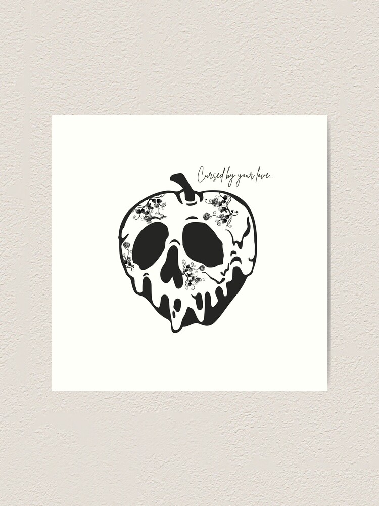 snow white poison apple sketch