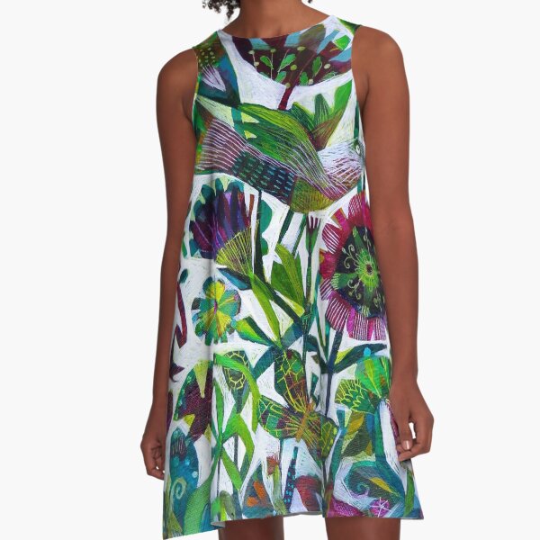 Birds and butterflies A-Line Dress