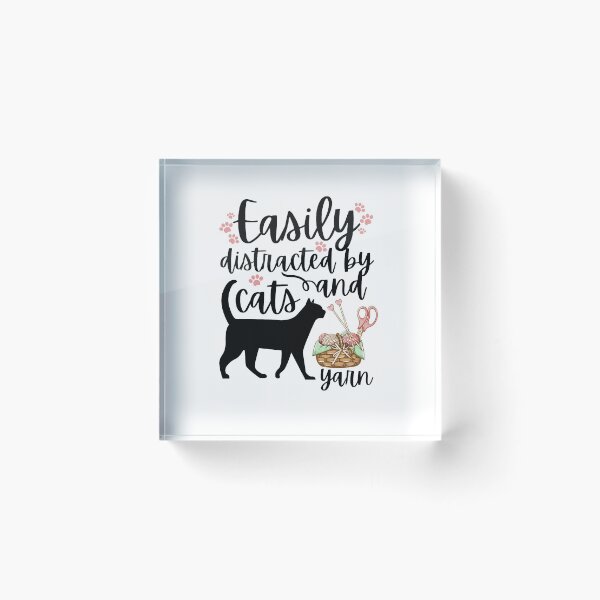 Item preview, Easily distracted by cats and yarn designed and sold by EChendesign.