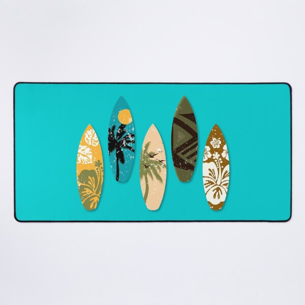 Item preview, Hawaiian surf tables on turquoise background designed and sold by oceanys.