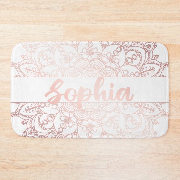 Item preview, First name Sophia mandala in rose gold designed and sold by felinefeelings.