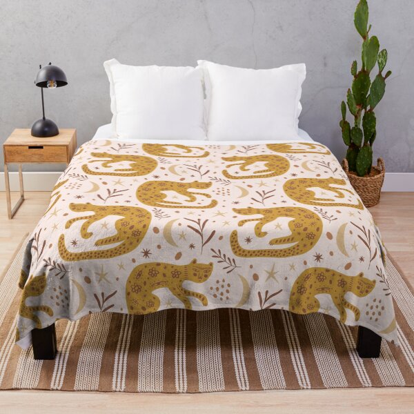 Item preview, Naive Mystic Tigers with Moon and Florals designed and sold by nouveaudecor.