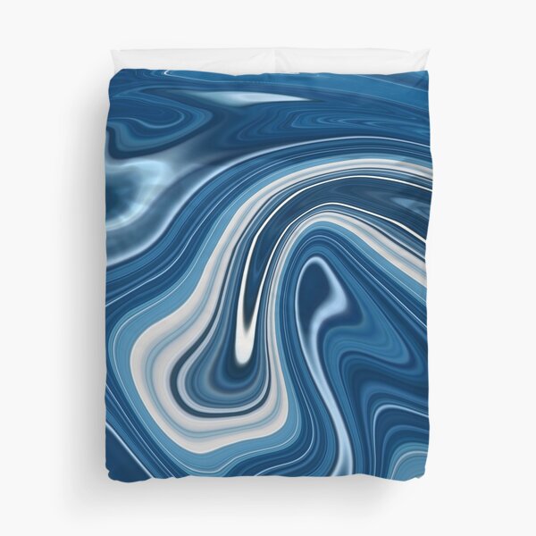 Drowning in the blues Duvet Cover