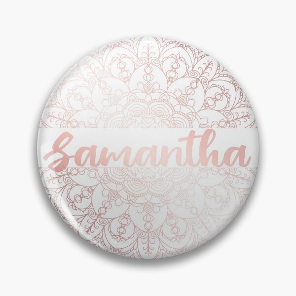 Item preview, First name Samantha mandala in rose gold designed and sold by felinefeelings.