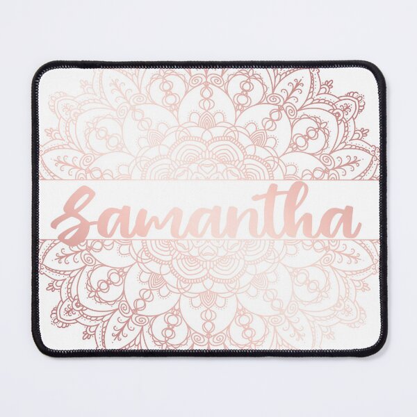 Item preview, First name Samantha mandala in rose gold designed and sold by felinefeelings.