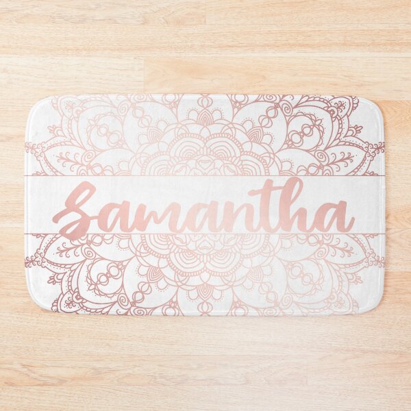 Item preview, First name Samantha mandala in rose gold designed and sold by felinefeelings.
