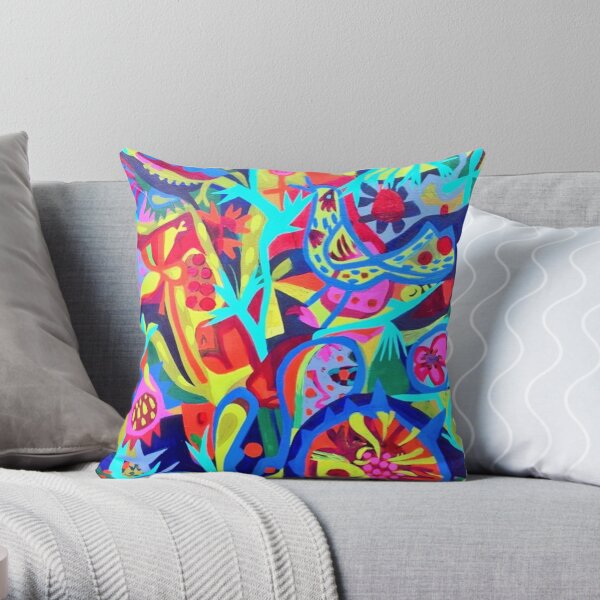 Blue bird Throw Pillow