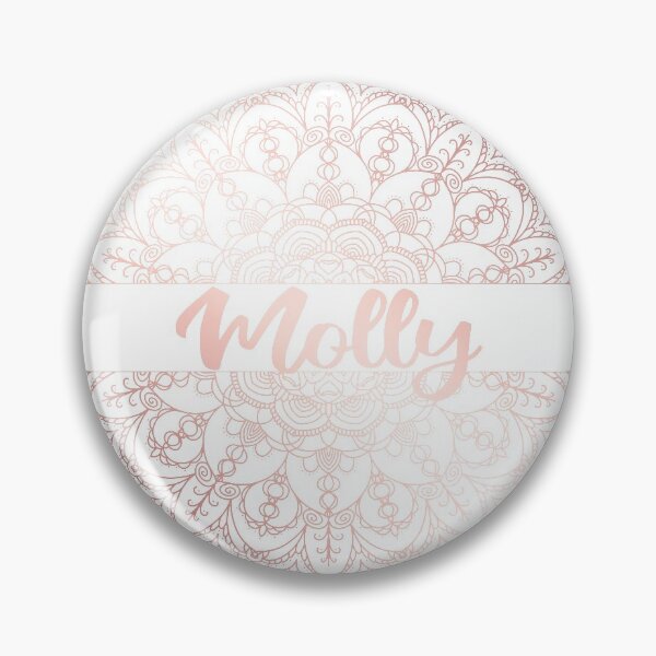 Item preview, First name Molly mandala in rose gold designed and sold by felinefeelings.