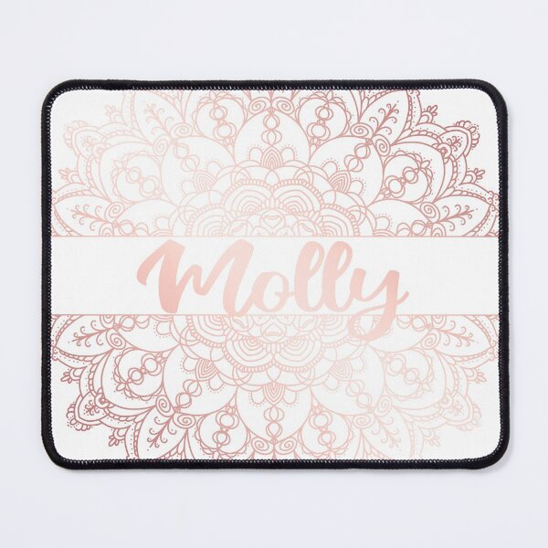 Item preview, First name Molly mandala in rose gold designed and sold by felinefeelings.