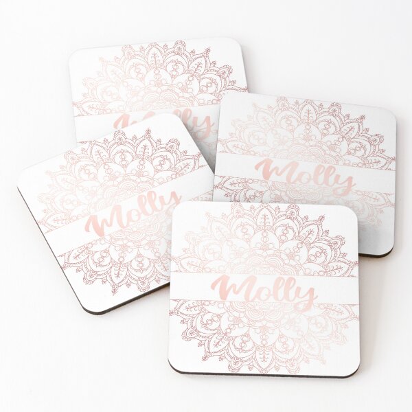 Item preview, First name Molly mandala in rose gold designed and sold by felinefeelings.
