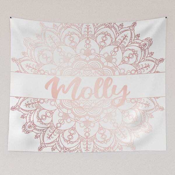 Item preview, First name Molly mandala in rose gold designed and sold by felinefeelings.