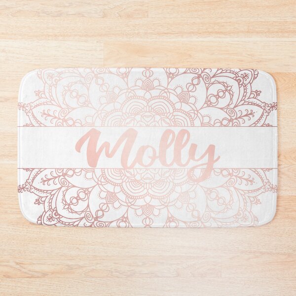 Item preview, First name Molly mandala in rose gold designed and sold by felinefeelings.