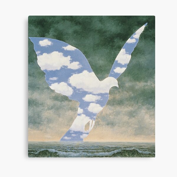 La grande famille-René Magritte Impression sur toile