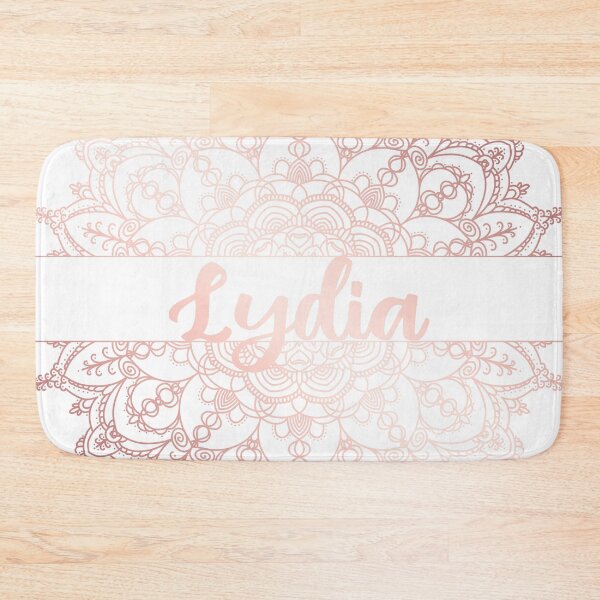 Item preview, First name Lydia mandala in rose gold designed and sold by felinefeelings.