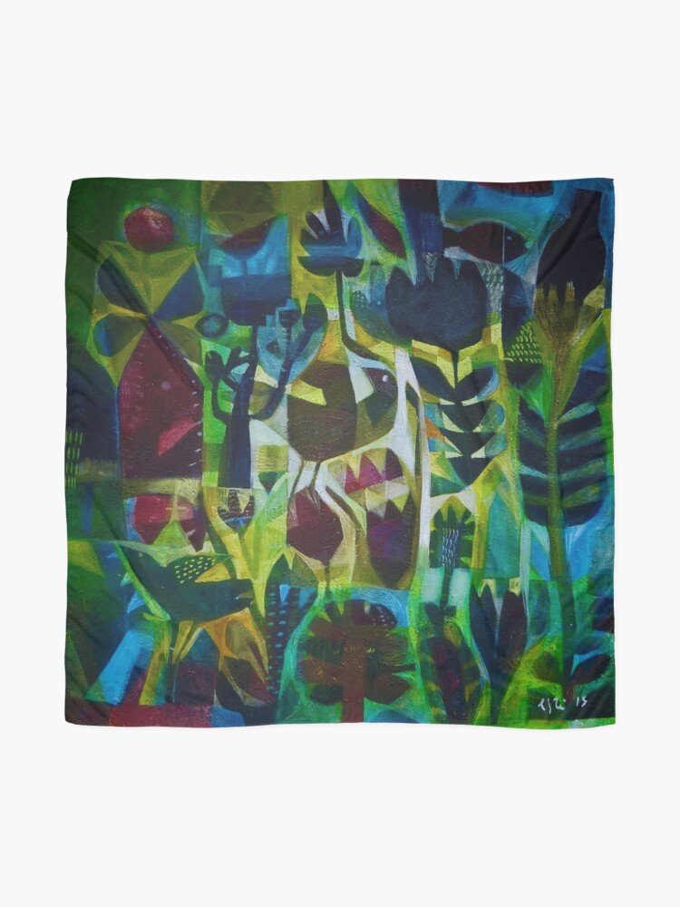 Alternate view of Fantasy birds Scarf