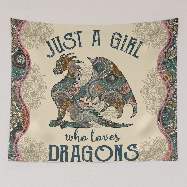 Item preview, Just A Girl Who Loves Dragons designed and sold by Midu Roy.